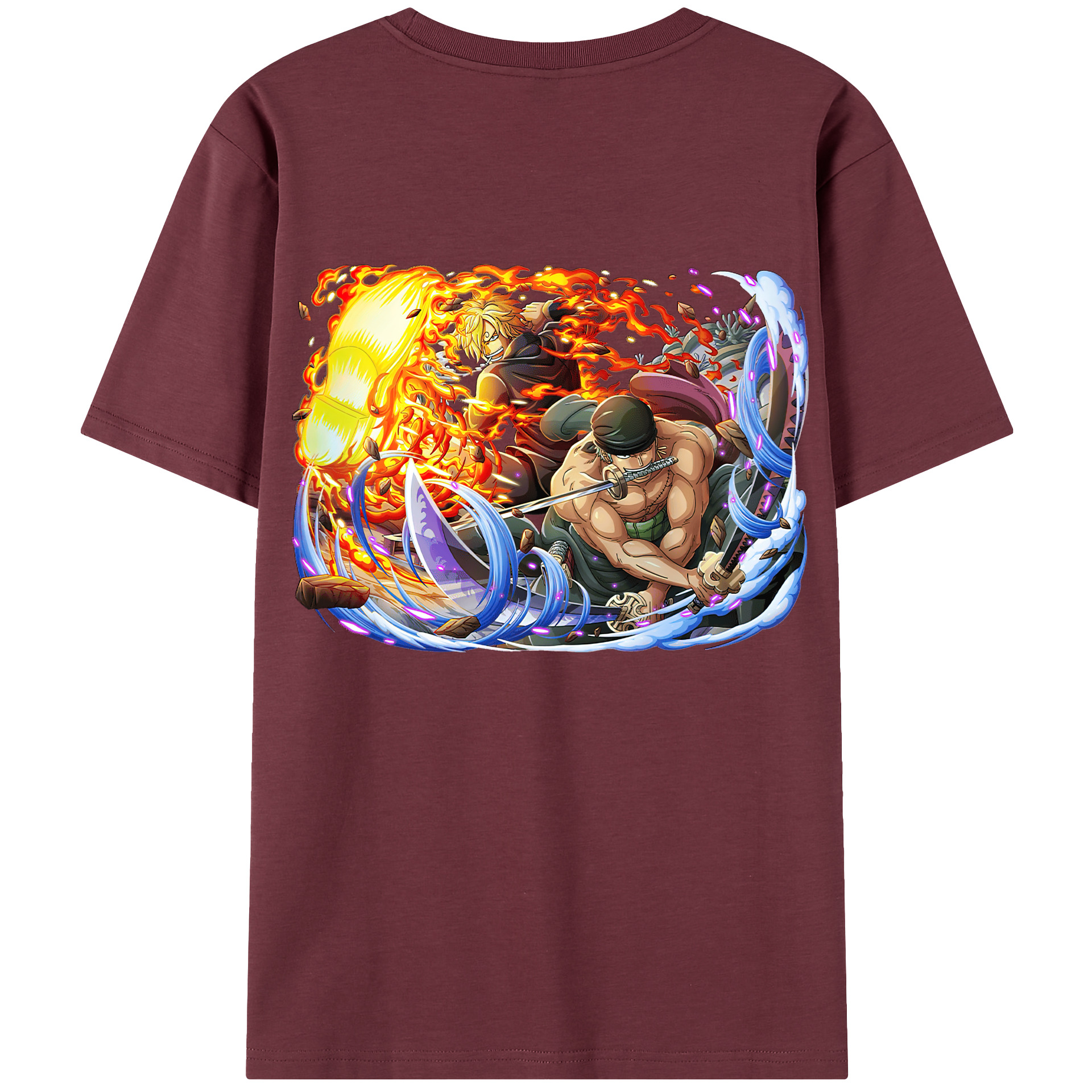 ワンピース ロロノア・ゾロ ONE PIECE Roronoa Zoro 綿100％半袖Tシャツ（背面プリント）